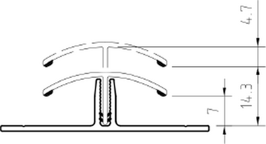 PROFILE DE JONCTION EN DEUX PARTIES POUR PLAQUE 10mm - 2500 mm – Image 3